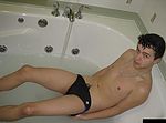Relaxing in the tub
