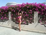 In pink