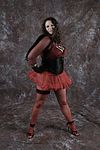 Dark Angel in a Red Laced Dress 2