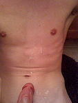 Cumshot on abs