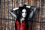 In black and red