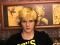 Hot blond typing